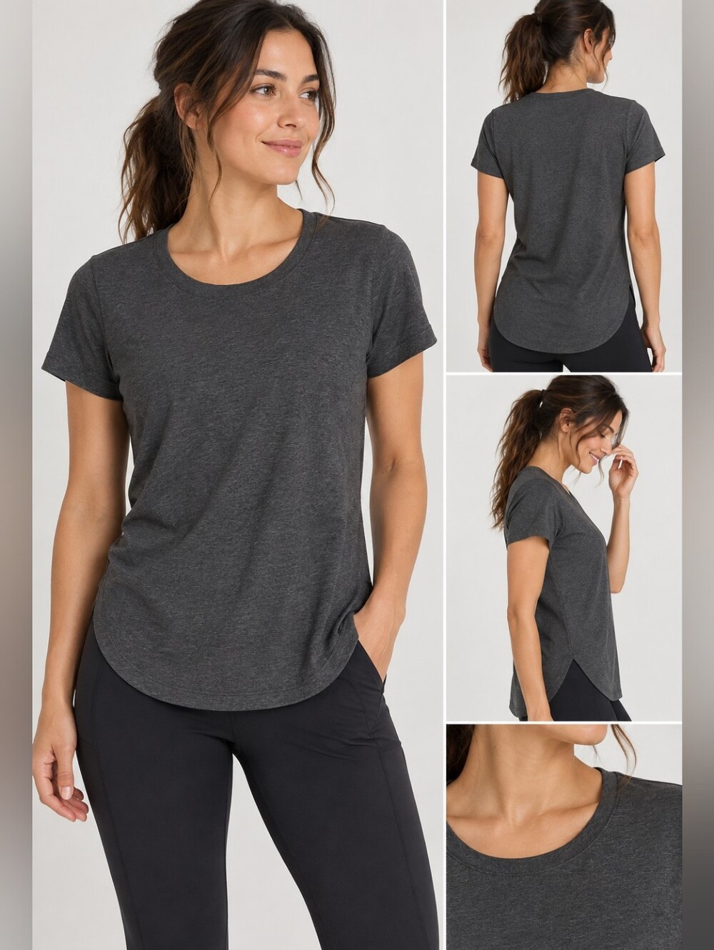 Athleta Gray Tee Shirt Women’s Small Athletic Top